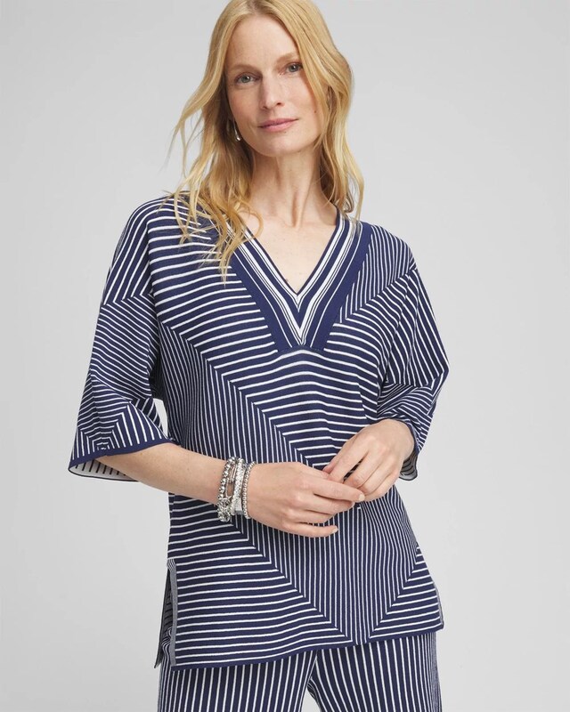 Stripe Pullover Sweater - image 1